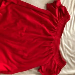 Red off the shoulder top